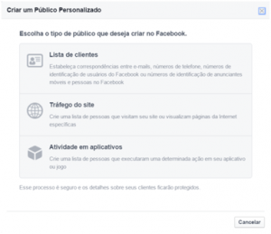 Criando Público Personalizado Facebook - 4