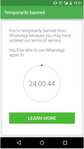 Mensagem de bloqueio temporário é exibida pouco antes do bloqueio permanente - Como usar o WhatsApp para o negócio – Veja 5 exemplos - 2